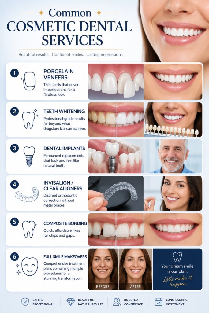 Common cosmetic dental services